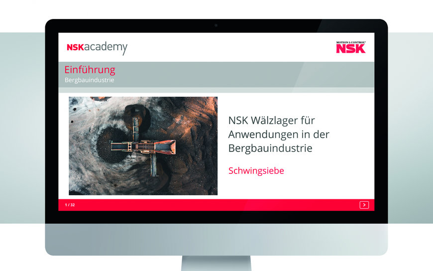 Neu in der NSK Academy: Online-Trainingsmodule über Schwingsiebe